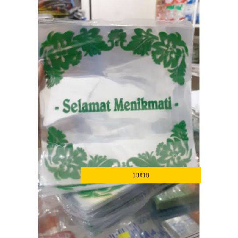 Samir Plastik 50 Lembar / Plastik berkat / Plastik Selamat Menikmati / Samir Plastik Kotak