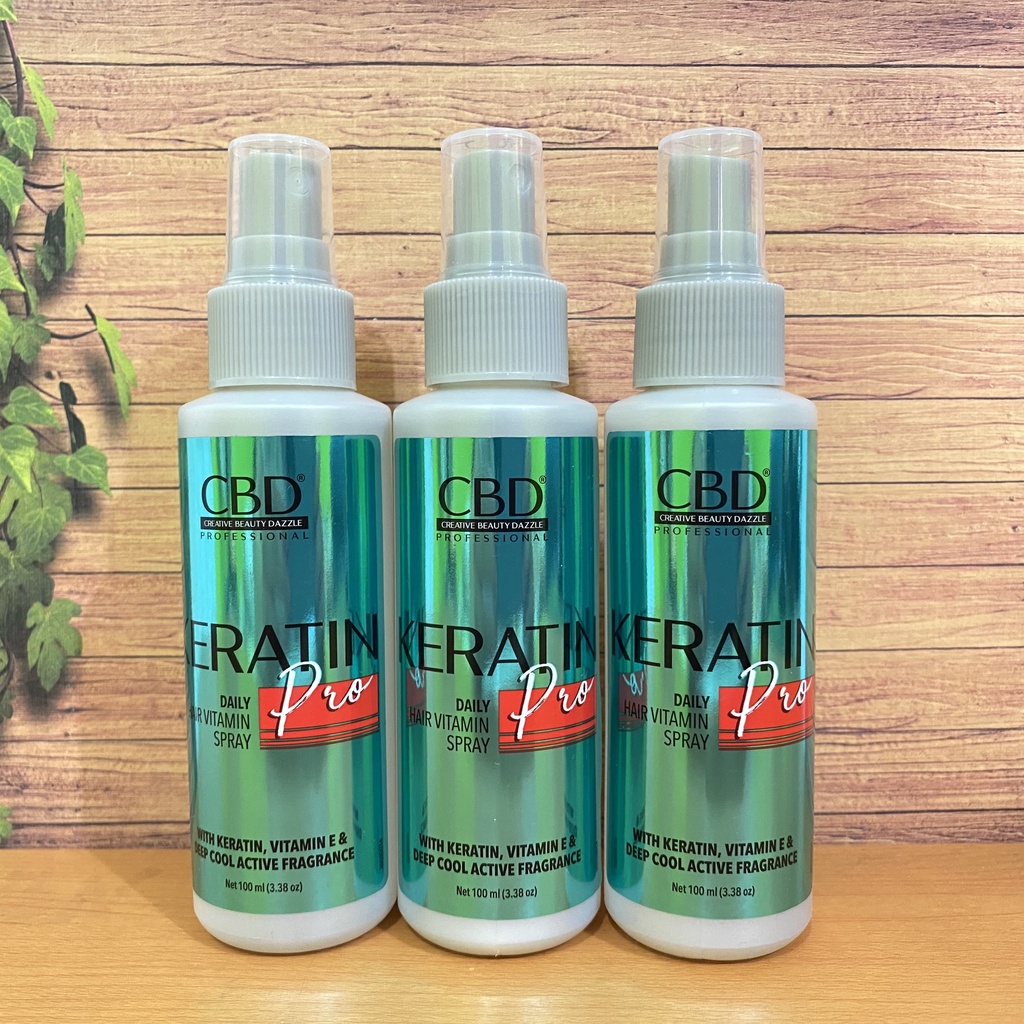 BPOM - CBD Professional Keratin Pro Hair Mask 250g&amp;500g | Keratin Pro Daily Hair Vitamin Spray 100ml | Shampoo 250g  | Conditioner 250g