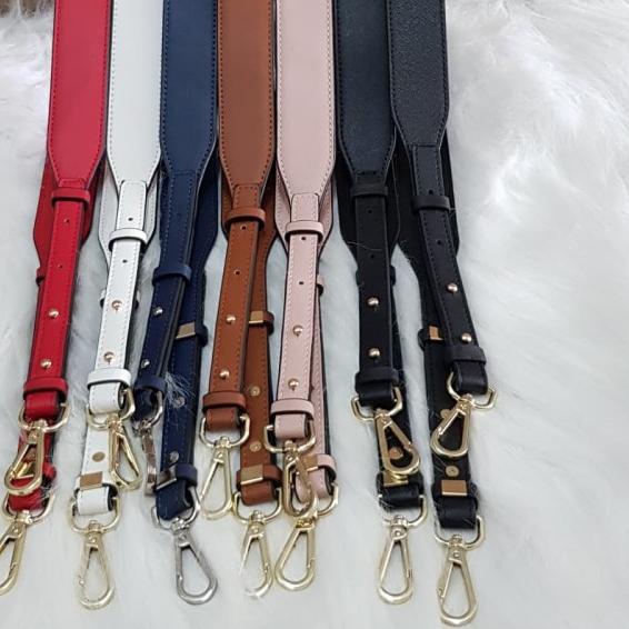 MK polos 3.8cm bag strap - 7.safiano black, gold HW