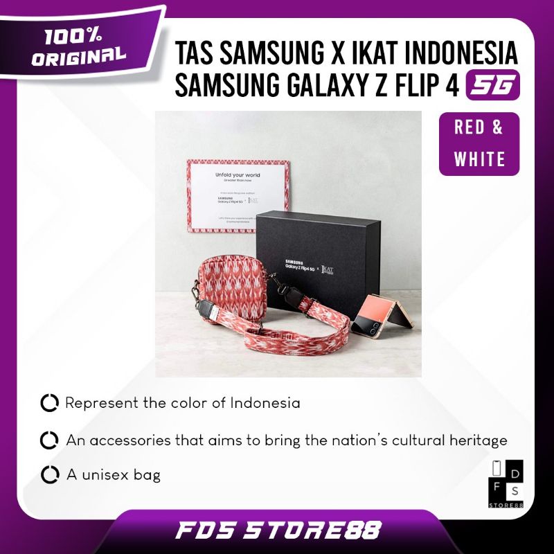 Tas Samsung Design Ikat Indonesia | Calla The Label | IKYK Original Z Flip 4 5G Bespoke Edition Original
