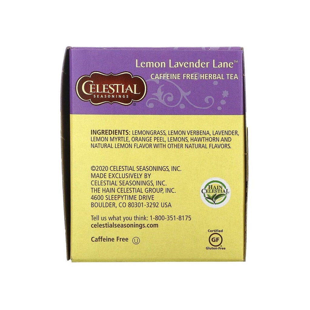 Celestial Seasonings Lemon Lavender Lane Herbal Tea 20s x 1.55gr