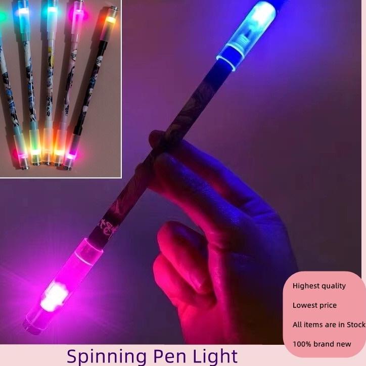 

♫ [ADA LED] Spinning Pen LED Bolpen Spining pen Rotasi Dekompresi Pulpen Gel Bolpoin Spinning Pen Spinner Polpen Gel Anti Stress Bolpen Viral ㅓ