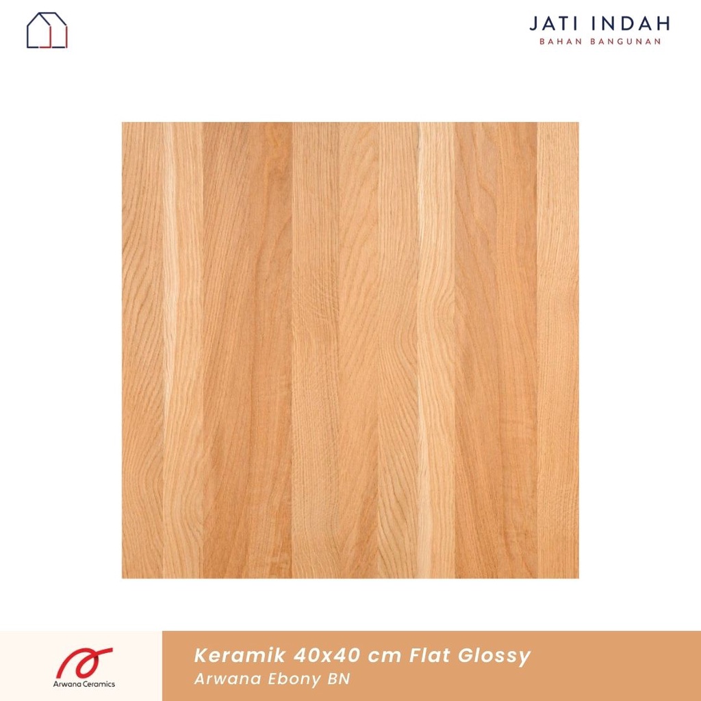 Keramik Motif Kayu Glossy Halus 40x40 cm Arwana Ebony