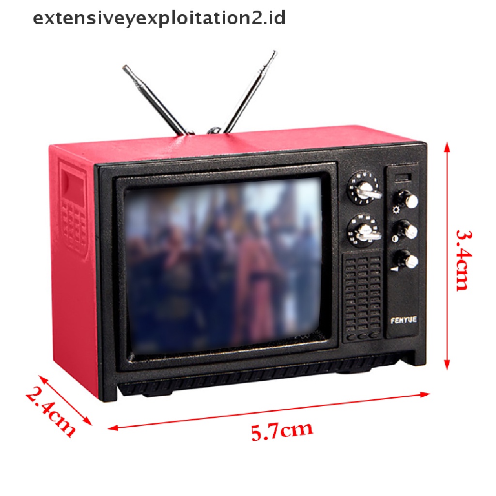 Mainan Miniatur TV retro Untuk Dekorasi Rumah Boneka