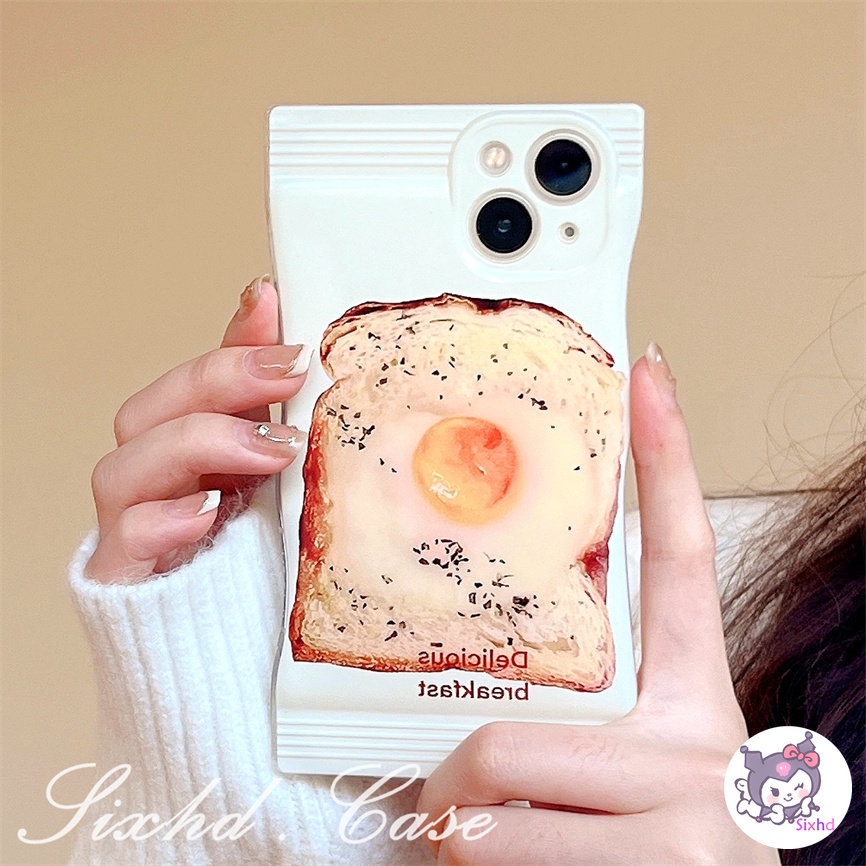 Redmi 12C 10C 10A 10 Redmi Note 12 11 11s 10s 10 9 8Pro Redmi 9T 9C 9A 9 Xiaomi 12 Lite 11Lite 12T 11T 10T Poco M3 X4Pro Snack Bag Case New Style Toast Egg Fashion Phone Case Soft Cover