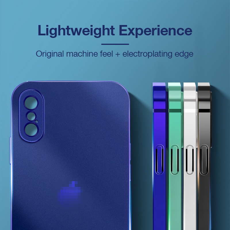 Soft Case TPU Matte Slim Shockproof Cover Hp Ujung Lurus Untuk Iphone 14 / 13 / 12 / 11promax / X / Xs Max / XR