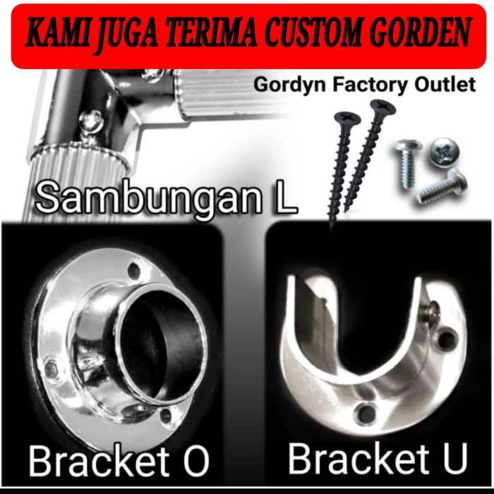 Gorden Bracket Tembok Rollet Gorden