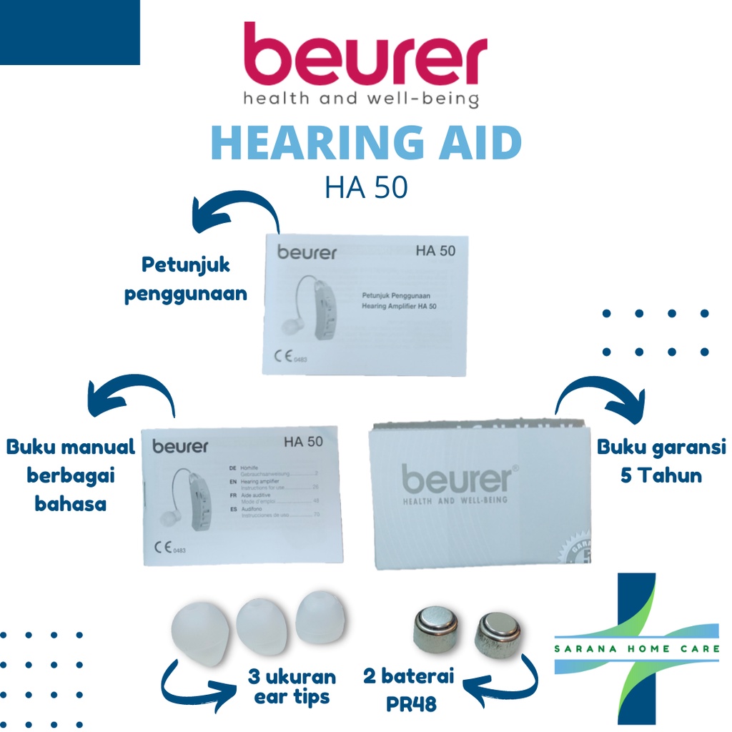 BEURER Hearing Aid HA 50/alat bantu dengar/pendengaran