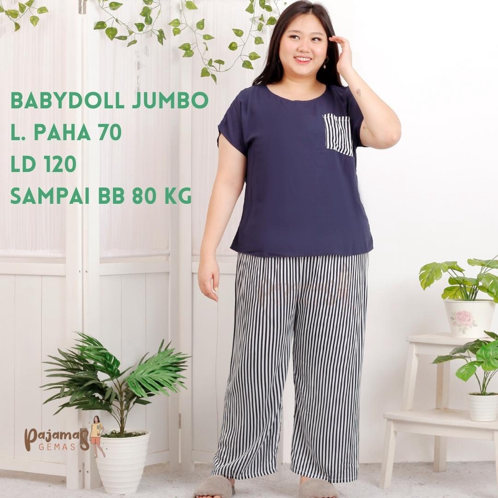 BABYDOLL JUMBO PANJANG / PIYAMA RAYON JUMBO