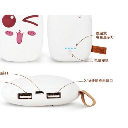 POWERBANK KARAKTER BONEKA PB EMOJI MURAH LUCU 20000 mAh FAST CHARGING