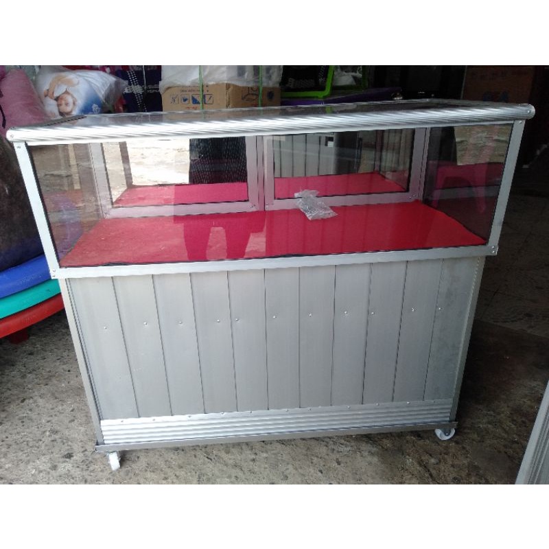 (Khusus Willayah Kota Palembang) Etalase Counter Hp & Aksesoris Pakai Roda, Lemari Etalase Konter Hp