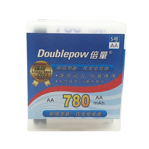 Baterai AA 4pcs 780 mAh Bisa dicharge Batu Batre Cas Doublepow Battery Rechargeable