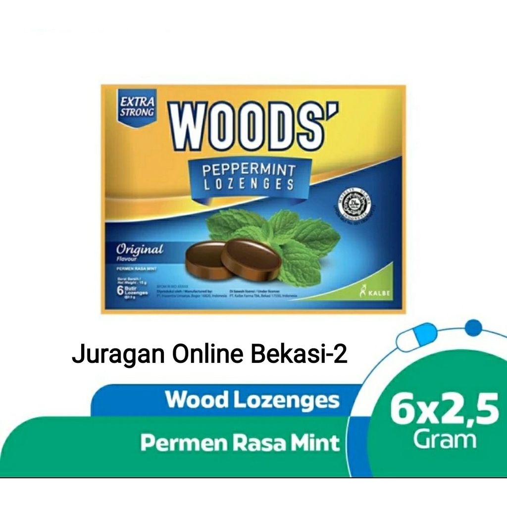 

Woods Lozenges Original Isi 6 Butir - Permen Pelega Tenggorokan