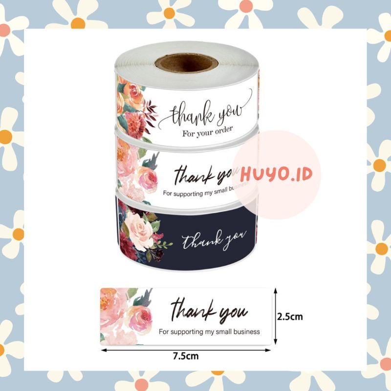 30 pcs Stiker Thank You For Your Order Panjang | Stiker Thankyou | Stiker Open Me