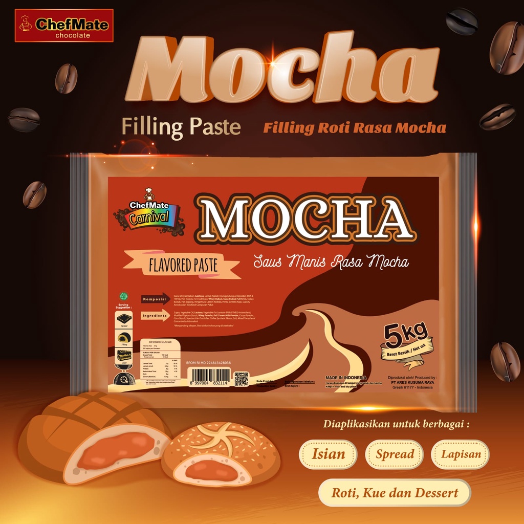 

SELAI CHEFMATE PASTA FILLING MOCHA / PASTA FILLING MOKA REPACK 500 GR
