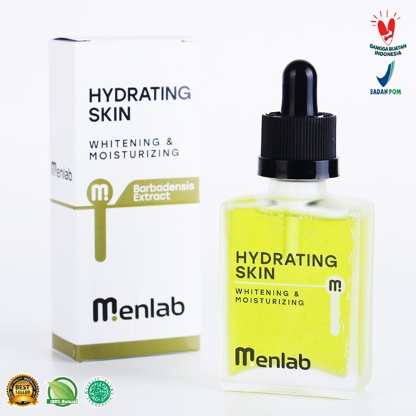 Menlab Hydrating Skin Serum Wajah Mencerahkan Dan Glowing Untuk Pria Bekas Jerawat 30Ml