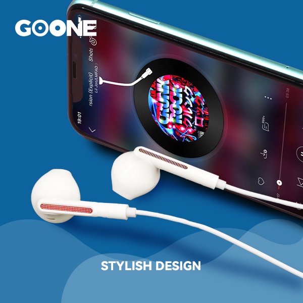 GOONE High Quality Premium Stereo Sound Experience Music Headset With Mic iOS Android