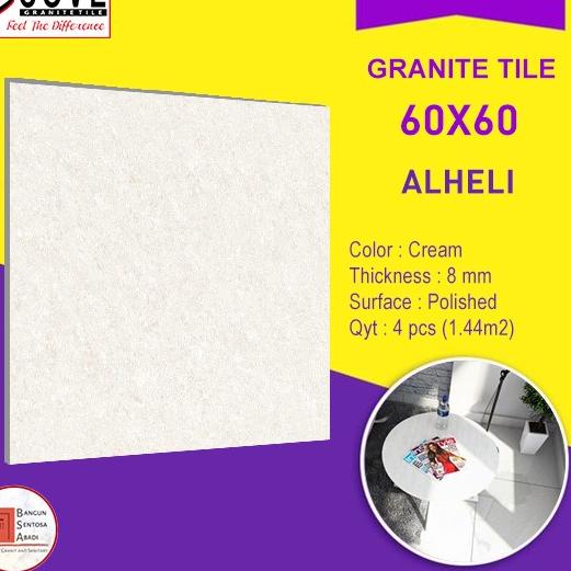 GRANIT 60X60 COVE ALHELI DOUBLE LOADING / GRANITE TILE CREAM