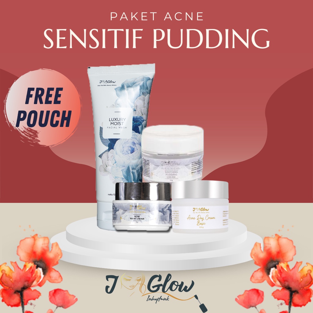 Jglow Skincare - Paket Sensitif Pudding / Paket Sensitif Dengan Pudding Cream