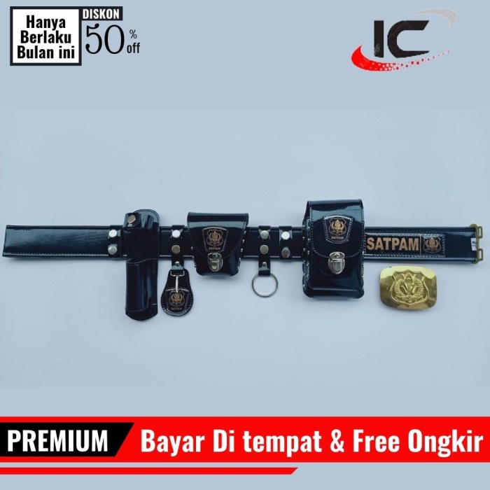 Sabuk Kopel Satpam Security Fullset & Bangkol Atribut Satpam - Ks01