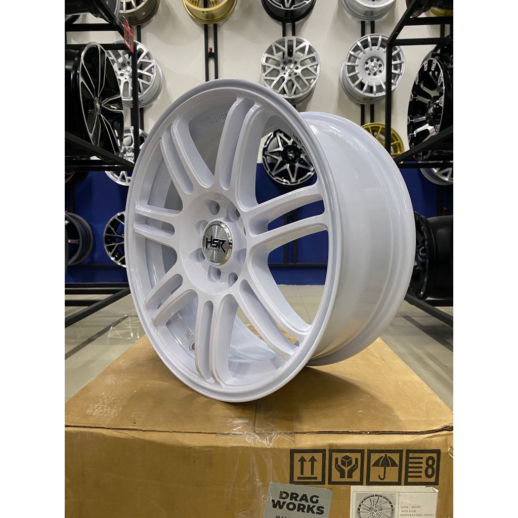 Velg Mobil Racing Ring 16 Baut 4 Putih Untuk Jazz Ayla Avanza Brio Kijang Mobilio Yaris dll