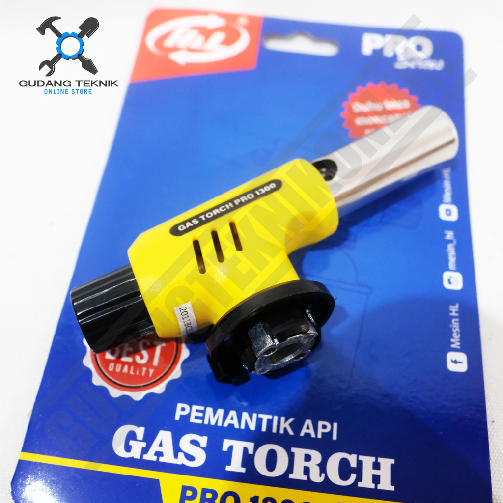 Gas Torch HNL H&amp;L HL PRO 1300 BUTTON TRIGGER / Kepala Pematik Api Gas Portable - Flame Gun Blow HNL HL1300