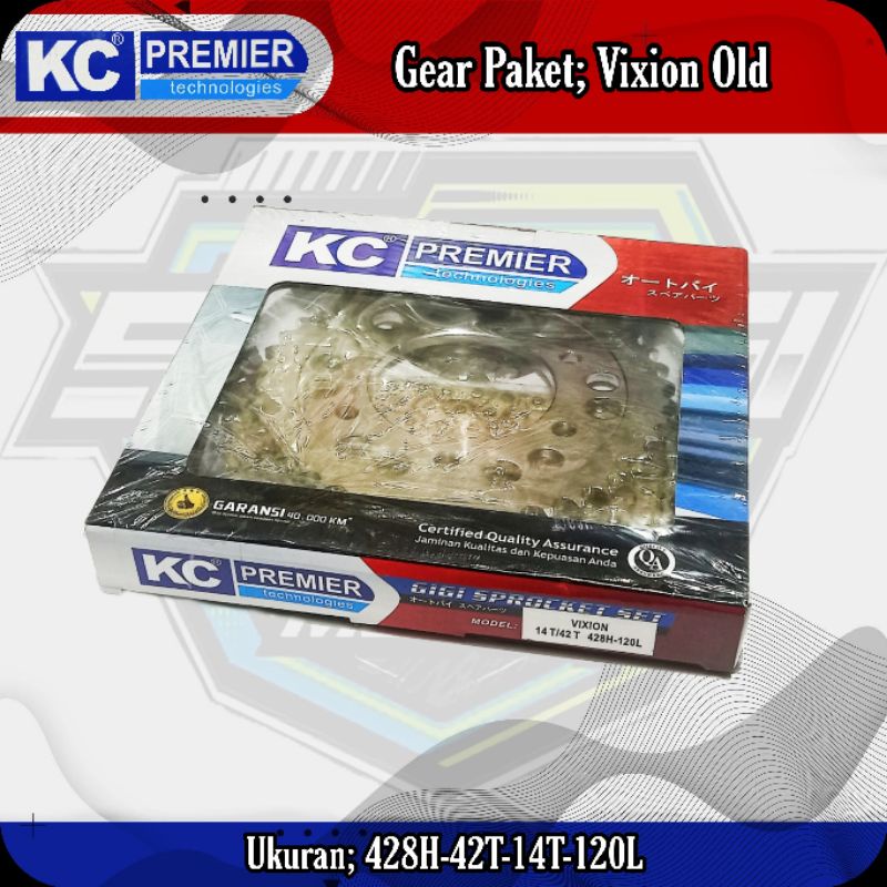 KCP GEAR PAKET VIXION OLD (428H-42T-14T-120L) KC PREMIER GIR SET VIXION LAMA