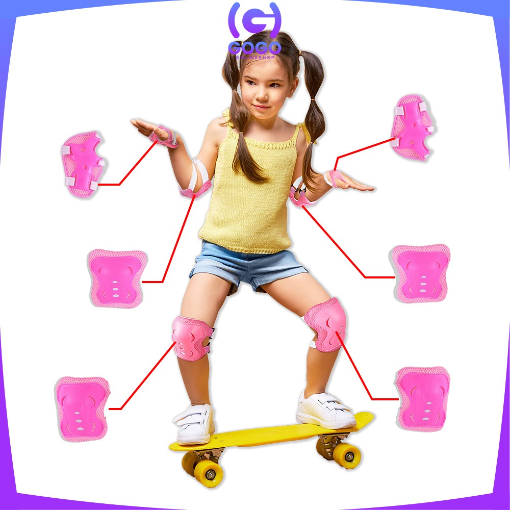 GOGO-O3 Deker Skate Inline Anak Pelindung Lutut Sepatu Roda Anak Dekker Lutut Kaki Sikut Tangan Anak