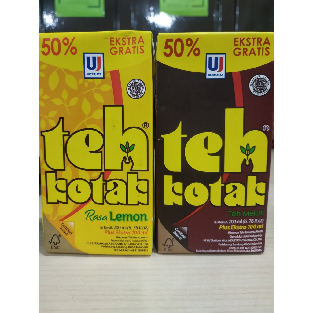 Teh Kotak Original 250ml, Teh Kotak Lemon 250 ml