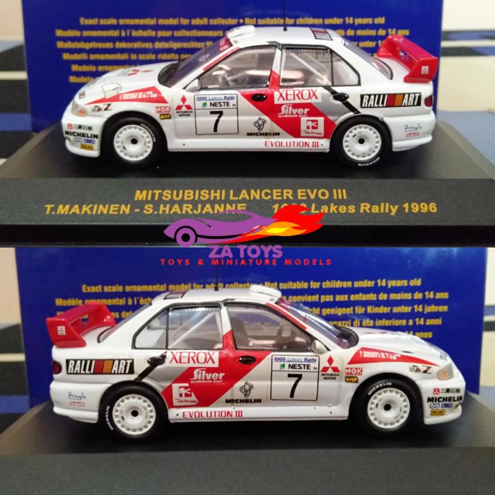 Diecast Mitsubishi Lancer EVO III Rally by Rally Car Collection 1:43 NUSEL