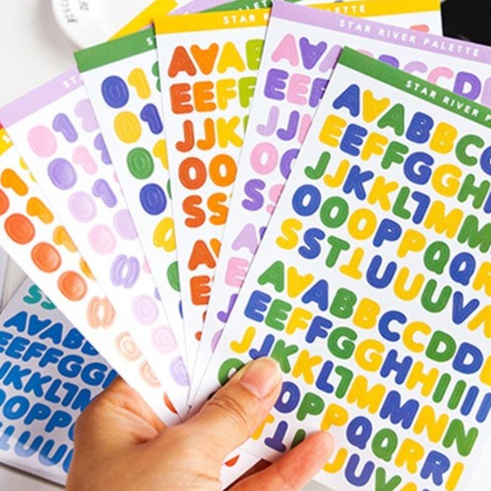 LANFY Stiker Angka Alfabet DIY Adhensive Scrapbooking Foto Stationery Albums Sealing Stickers