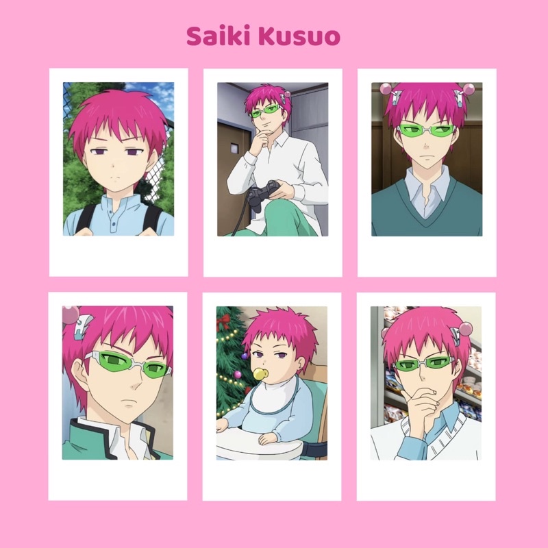 Polaroid Anime Saiki kusuo Saiki k kaidou shun Teruhashi Kokomi yumehara chiyo