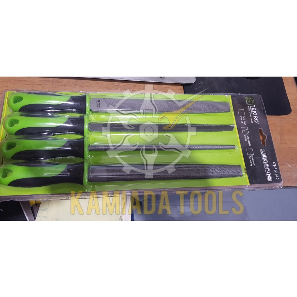 Kikir TEKIRO set 8" 4 pcs/kikir besi set 4 pcs/kikir set TEKIRO