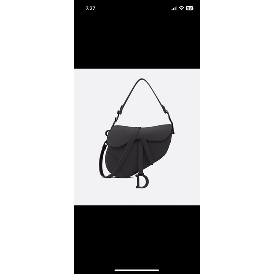Dior Saddle Bag with strap black