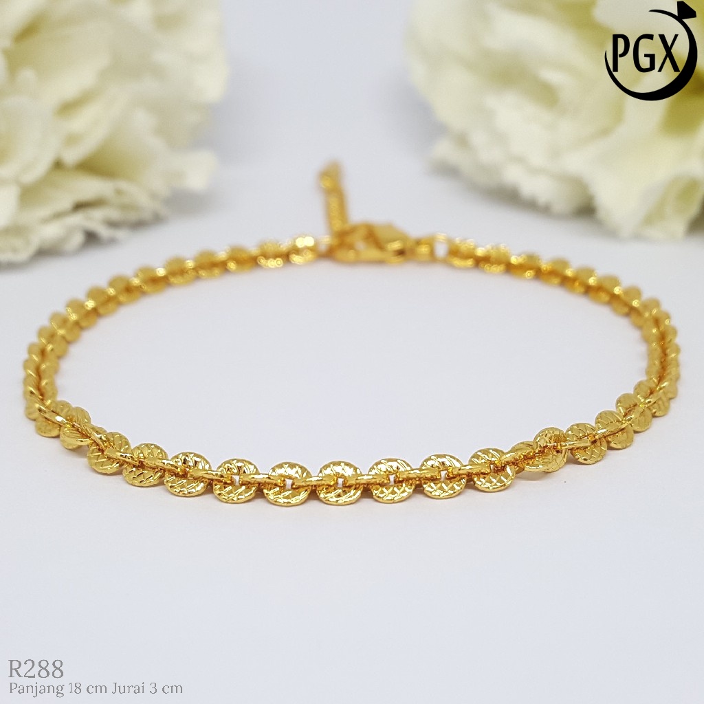 PGX Gelang Tangan Xuping Wanita Perhiasan Lapis Emas Aksesoris Fashion Premium - R288