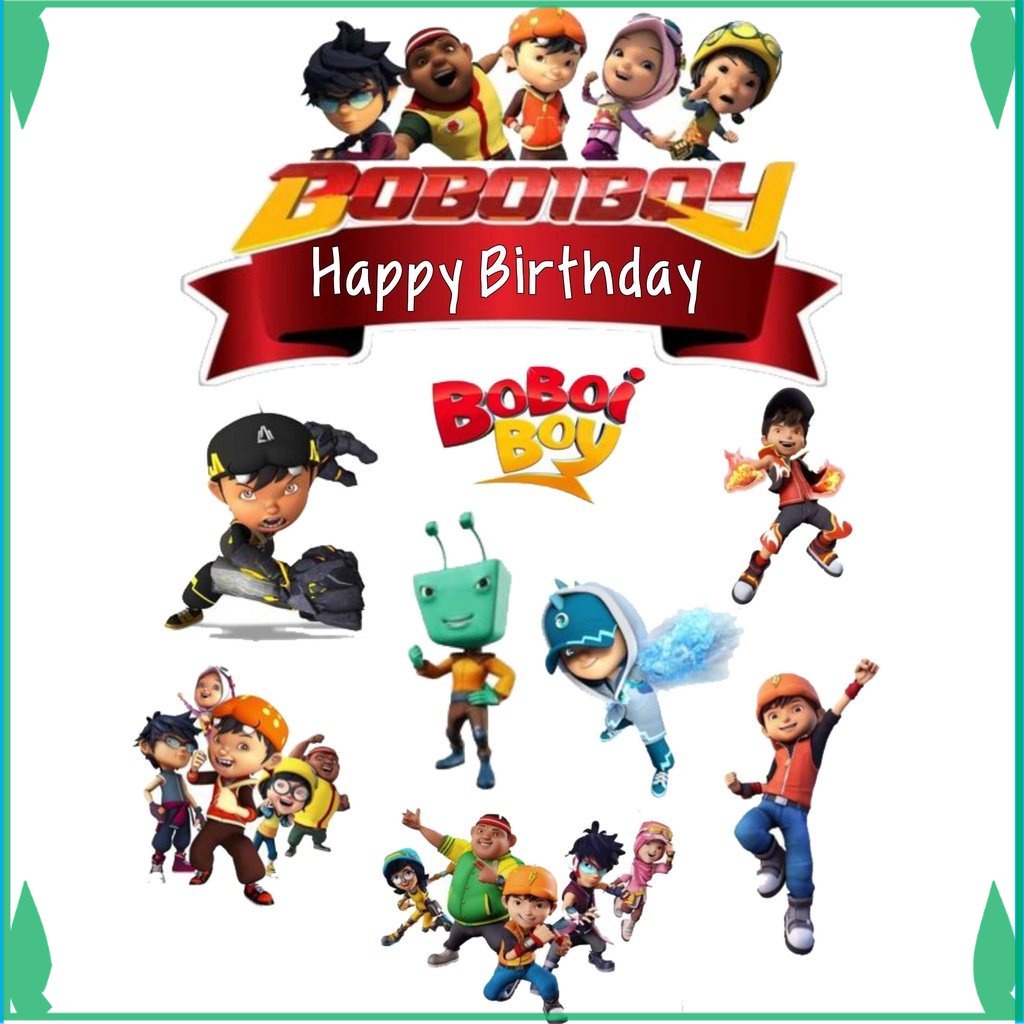 

TOPER KUE TOPPER CAKE ULANG TAHUN / HIASAN KUE BOBOIBOY FADHILSOUVENIR