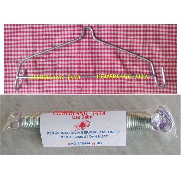 Per Spring Ayunan Bayi dan Anak Super Jumbo 9kg - 15kg + Besi Hanger Ayunan Bayi