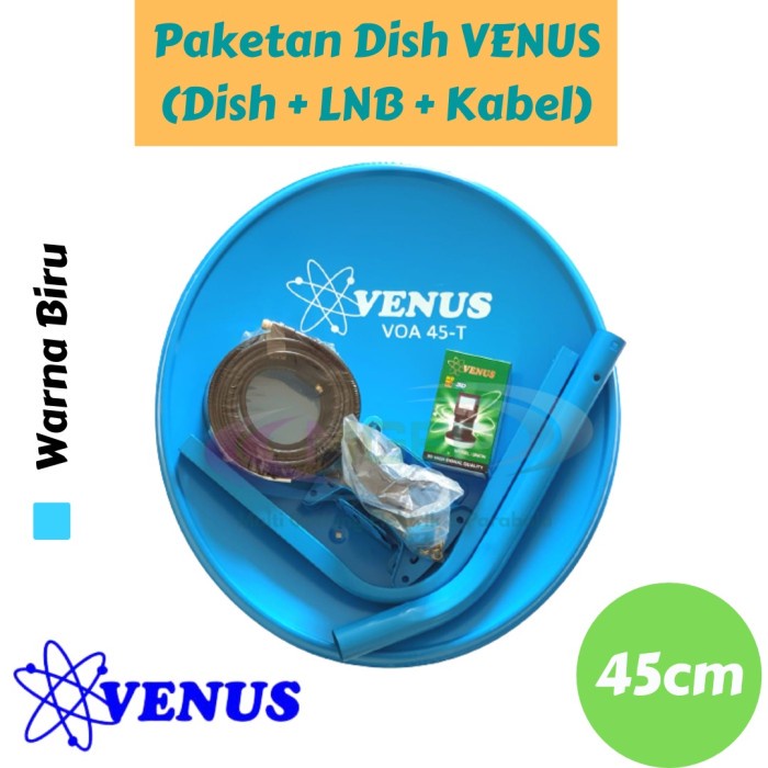 Dish Parabola Venus 45 Lnb & Kabel Paket Grosir Reseller & Toko 10 Set