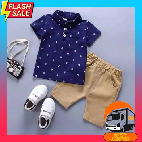 Baju Setelan Anak Laki Laki 2 3 4 Tahun Import Murah Pakaian Stelan Set Atasan Jas Kemeja Hem Lengan