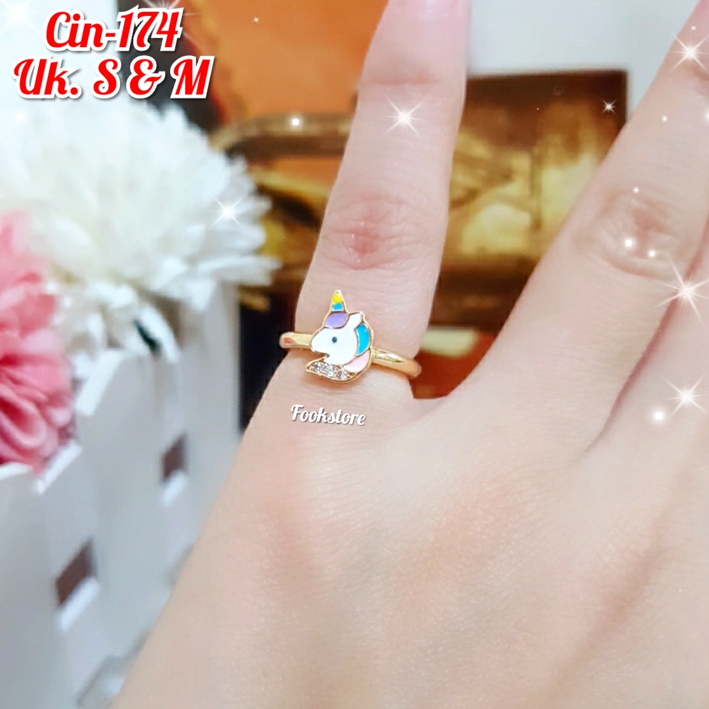 CINCIN ANAK PEREMPUAN MOTIF KARTUN | PERHIASAN CINCIN ANAK-ANAK /COD