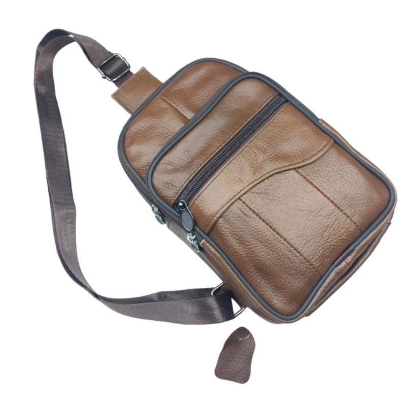 Tas selempang pria kulit impor Tas slingbag kulit pria impor