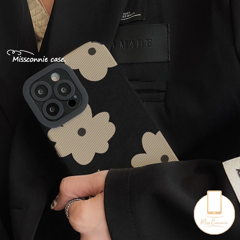 Casing Soft Case TPU Motif Bunga Retro Untuk iPhone 7 + / 8 + / 11 Pro Max / 12 / 13 / 14 Pro Max / XR / X / XS Max