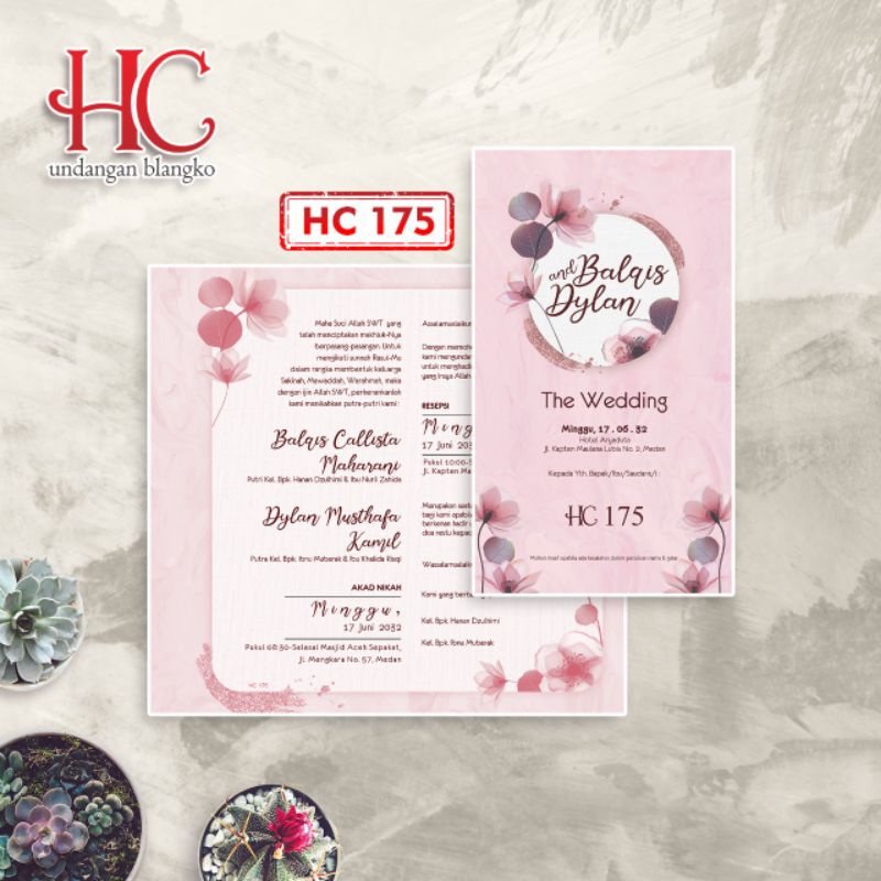 

UNDANGAN PERNIKAHAN MURAH ELEGAN HC 175