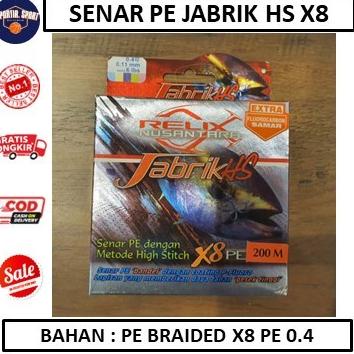Senar PE Jabrik HS X8 Relix Nusantara PE 0.4 - ALAT PANCING -AKSESORIS
