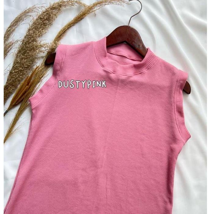 PENJUALAN TERBANYAK ( BISA COD) INNER DRESS RAJUT TANPA LENGAN { M L XL XXL } | INNER KNIT RAJUT TAN