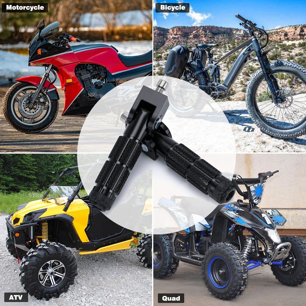 Preva 1pasang Footpegs Universal Footrest 8mm Belakang Motor