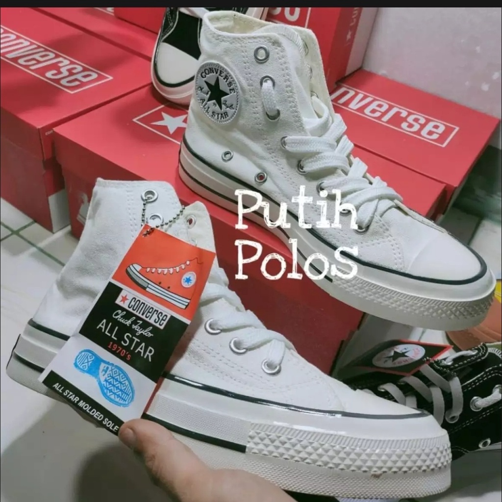 CONVERSE CHUCK TAYLOR ALL STAR 70S HI EGRET BNIB BLACK WHITE EGRET BNIB CT UNDFEATED ALL STAR HIGH 70S HI BLACK EGRET OFF WHITE BROWN PREMIUM