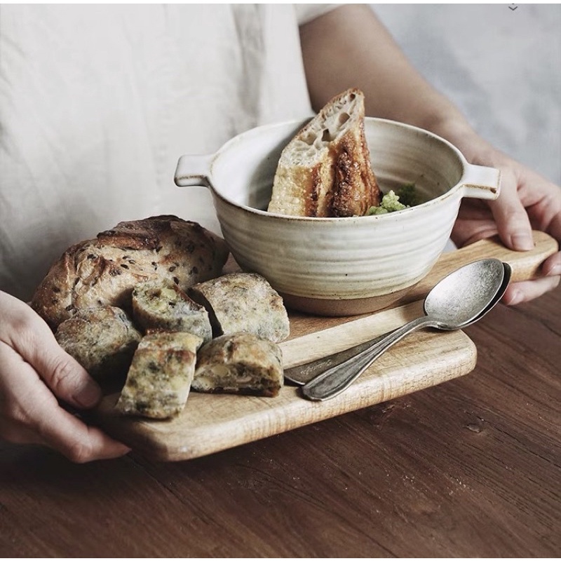 Vintage Keramik Soup Bowl Handle