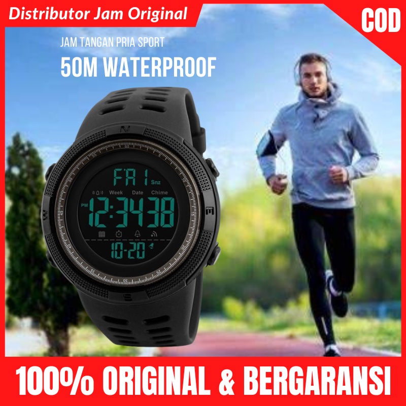 Original SKMEI Jam Tangan Pria Anti Air Keren Original 100% Dan Bergaransi Model Digital Sport Jm