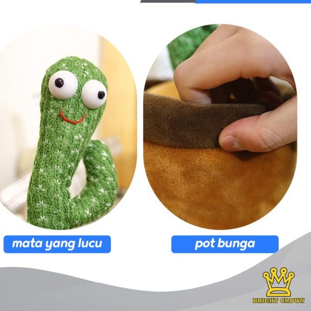 Bright Crown Boneka Squid Game Kaktus Joget Charger USB Cactus Dancing - Squid Game, Segitiga